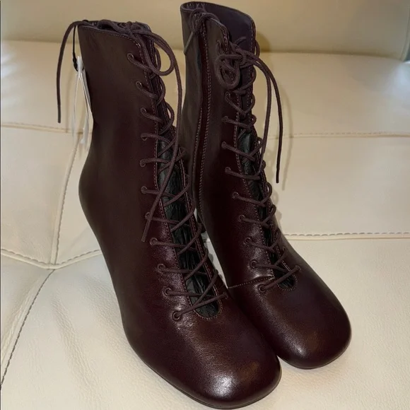 Zara Leather Kitten Ankle Boots - Picture 8 of 17